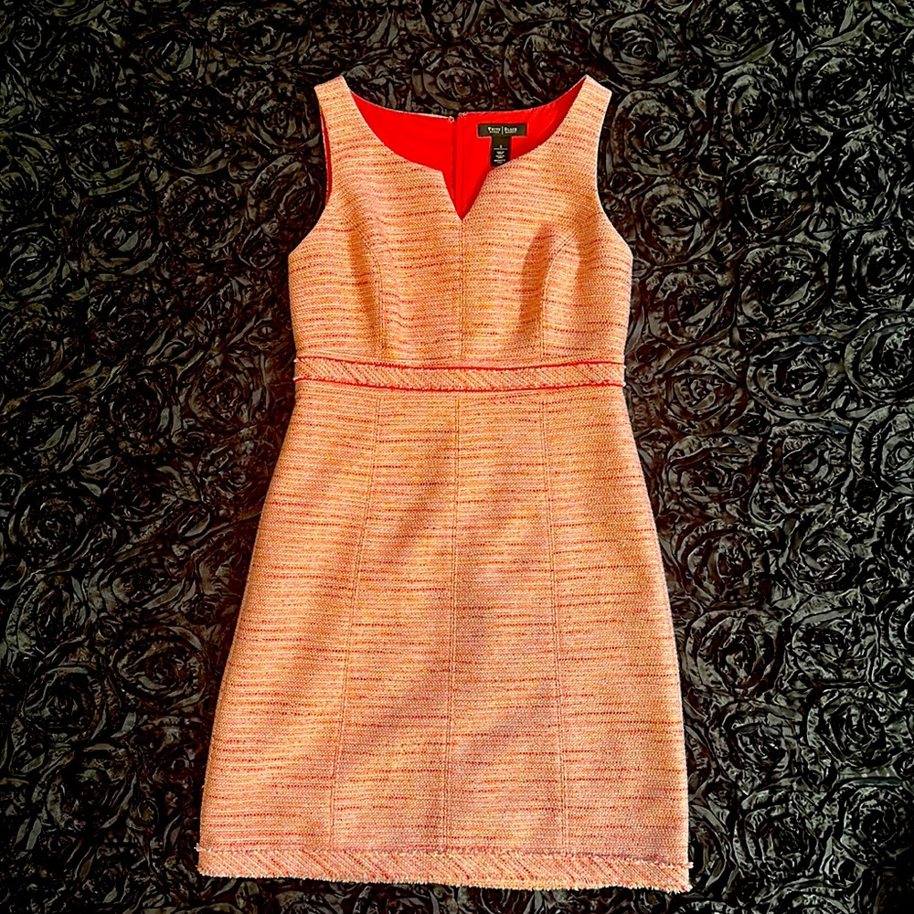 Pink tweed dress size 2 White House, Black Market